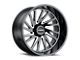 Tuff A.T. T2A Gloss Black with Milled Spokes 8-Lug Wheel; 20x12; -45mm Offset (94-02 RAM 3500 SRW)