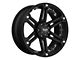 Tuff A.T. T01 Flat Black with Chrome Inserts 6-Lug Wheel; 17x8; -13mm Offset (99-06 Silverado 1500)