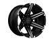 Tuff A.T. T12 Satin Black with Milled Spokes 6-Lug Wheel; 24x11; -45mm Offset (23-24 Canyon)