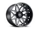 Tuff A.T. T3B Gloss Black with Milled Spokes 6-Lug Wheel; 24x14; -72mm Offset (23-25 Canyon)