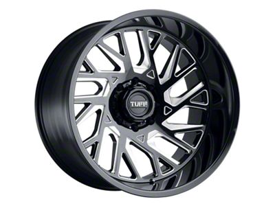 Tuff A.T. T4B Gloss Black Milled 6-Lug Wheel; 20x12; -45mm Offset (23-24 Colorado)