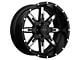 Tuff A.T. T15 Gloss Black with Machined Face 5-Lug Wheel; 20x10; -19mm Offset (05-11 Dakota)