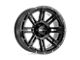 Tuff A.T. T01 Flat Black with Chrome Inserts 8-Lug Wheel; 18x9; -6mm Offset (06-08 RAM 1500 Mega Cab)