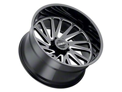 Tuff A.T. T2A Gloss Black Milled 6-Lug Wheel; 20x12; -45mm Offset (19-25 RAM 1500)