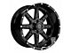 Tuff A.T. T15 Satin Black with Gloss Black Lip 8-Lug Wheel; 18x10; -13mm Offset (07-10 Sierra 3500 HD SRW)