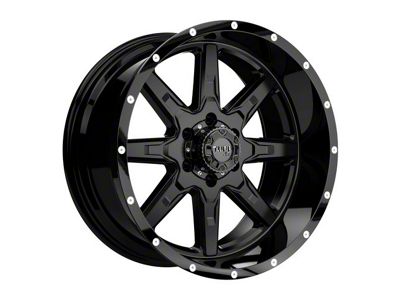 Tuff A.T. T15 Satin Black with Gloss Black Lip 6-Lug Wheel; 20x10; -19mm Offset (19-24 Silverado 1500)