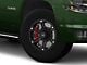 Tuff A.T. T01 Flat Black with Chrome Inserts 6-Lug Wheel; 17x8; -13mm Offset (15-20 Tahoe)