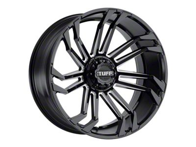 Tuff A.T. T21 Gloss Black Milled 6-Lug Wheel; 20x10; -19mm Offset (21-24 Tahoe)