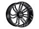 Tuff A.T. T21 Gloss Black Milled 6-Lug Wheel; 20x10; -19mm Offset (21-24 Tahoe)