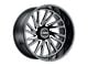 Tuff A.T. T2A True Right Directional Gloss Black Milled 8-Lug Wheel; 20x12; -45mm Offset (20-25 Sierra 2500 HD)