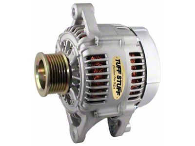 Tuff Stuff Performance Alternator with 7-Groove Pulley; 90 AMP; Factory Cast (99-01 3.9L, 5.2L, 5.9L Dakota)