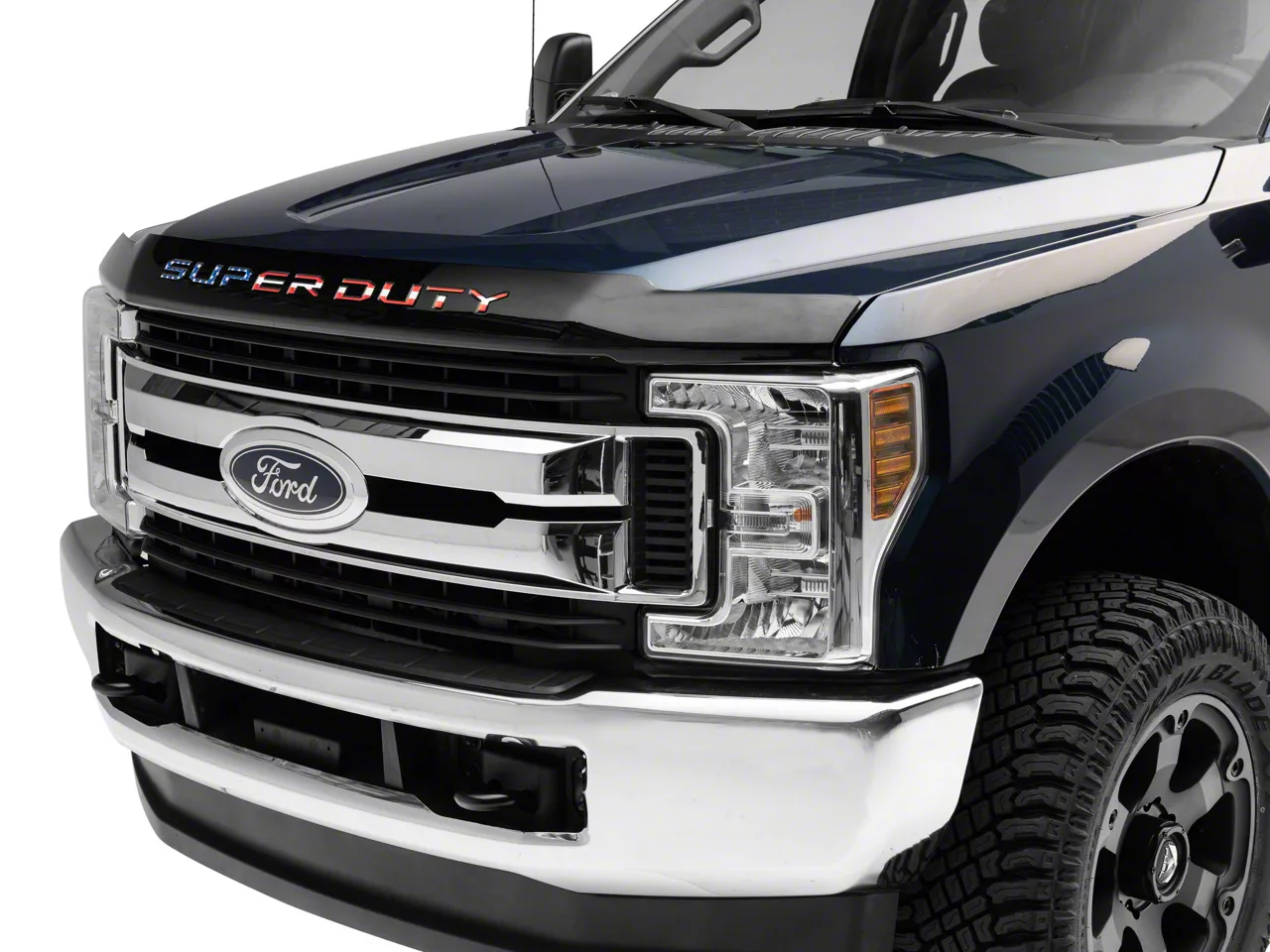 F-350 Super Duty Hood Insert Letters; American Flag Edition (17-22 F ...