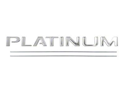 Tailgate Insert Letters; Brushed Silver (17-19 F-350 Super Duty Platinum)