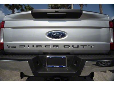 Tailgate Insert Letters; Gloss Black (17-19 F-350 Super Duty)