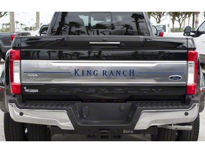 Tailgate Insert Letters; Lightning Blue (17-19 F-350 Super Duty King Ranch)