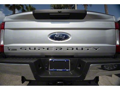 Tailgate Insert Letters; Raw Carbon Fiber (17-19 F-350 Super Duty)