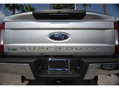 Tailgate Insert Letters; Stone Gray (17-19 F-350 Super Duty)