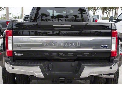 Tailgate Insert Letters; Turbo Silver (17-19 F-350 Super Duty King Ranch)