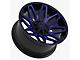 TW Offroad T3 Lotus Gloss Black with Blue 6-Lug Wheel; 20x9; 0mm Offset (04-08 F-150)