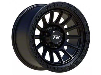 TW Offroad T22 Rotor Matte Black 6-Lug Wheel; 17x9 ; 0mm Offset (07-13 Sierra 1500)