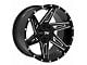 TW Offroad T4 Spin Gloss Black with Milled Spokes 6-Lug Wheel; 20x10; -12mm Offset (07-13 Sierra 1500)