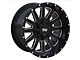 TW Offroad T5 Triangle Gloss Black with Milled Spokes 6-Lug Wheel; 20x10; -12mm Offset (07-13 Sierra 1500)