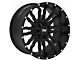 TW Offroad T8 Flame Gloss Black with Milled Spokes 6-Lug Wheel; 20x10; -12mm Offset (07-13 Sierra 1500)