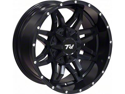 TW Offroad T2 Spider Gloss Black 6-Lug Wheel; 20x9; 0mm Offset (07-13 Silverado 1500)