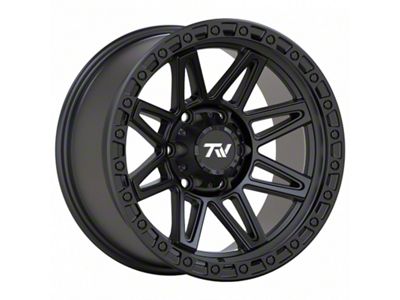 TW Offroad T23 Vector Matte Black 6-Lug Wheel; 17x9 ; 0mm Offset (07-13 Silverado 1500)