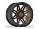 TW Offroad T23 Vector Matte Black with Bronze 6-Lug Wheel; 17x9 ; 0mm Offset (07-13 Silverado 1500)