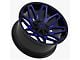 TW Offroad T3 Lotus Gloss Black with Blue 6-Lug Wheel; 20x9; 0mm Offset (07-13 Silverado 1500)