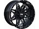 TW Offroad T2 Spider Gloss Black with Milled Spokes 6-Lug Wheel; 20x10; -12mm Offset (07-14 Tahoe)