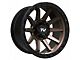 TW Offroad T21 Straight Matte Black with Bronze 6-Lug Wheel; 17x9 ; 0mm Offset (07-14 Tahoe)