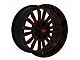 TW Offroad T6 Speed Gloss Black with Red 6-Lug Wheel; 20x10; -12mm Offset (07-14 Tahoe)