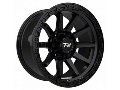 TW Offroad T21 Straight Matte Black 6-Lug Wheel; 17x9 ; 0mm Offset (07-14 Yukon)