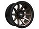 TW Offroad T21 Straight Matte Black with Bronze 6-Lug Wheel; 17x9 ; 0mm Offset (07-14 Yukon)