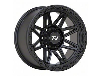 TW Offroad T23 Vector Matte Black 6-Lug Wheel; 17x9 ; 0mm Offset (07-14 Yukon)