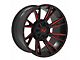 TW Offroad T12 Blade Gloss Black with Red 6-Lug Wheel; 20x10; -12mm Offset (09-14 F-150)