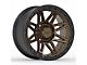 TW Offroad T23 Vector Matte Black with Bronze 6-Lug Wheel; 17x9 ; 0mm Offset (14-18 Sierra 1500)