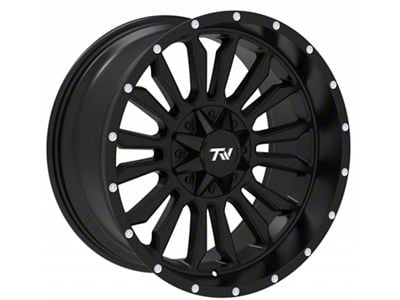 TW Offroad T6 Speed Gloss Black with Milled Spokes 6-Lug Wheel; 20x10; -12mm Offset (15-20 Tahoe)