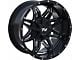 TW Offroad T2 Spider Gloss Black with Milled Spokes 6-Lug Wheel; 20x9; 0mm Offset (15-20 Yukon)