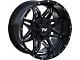 TW Offroad T2 Spider Gloss Black with Milled Spokes 6-Lug Wheel; 20x10; -12mm Offset (19-23 Ranger)