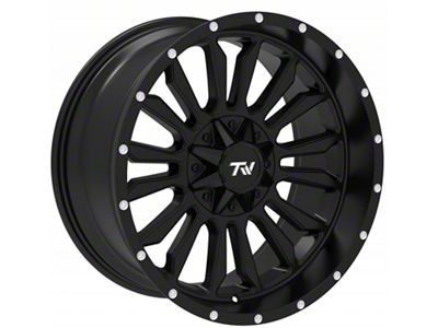 TW Offroad T6 Speed Gloss Black with Milled Spokes 6-Lug Wheel; 20x10; -12mm Offset (19-23 Ranger)
