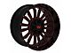 TW Offroad T6 Speed Gloss Black with Red 6-Lug Wheel; 20x10; -12mm Offset (19-23 Ranger)