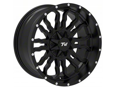 TW Offroad T8 Flame Gloss Black with Milled Spokes 6-Lug Wheel; 20x10; -12mm Offset (19-23 Ranger)