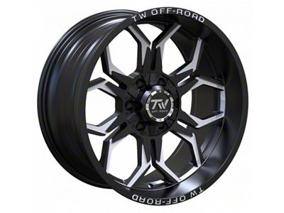 TW Offroad TF1 Gloss Black and Milled 6-Lug Wheel; 20x10; -12mm Offset (19-23 Ranger)