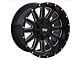 TW Offroad T5 Triangle Gloss Black with Milled Spokes 6-Lug Wheel; 20x9; 0mm Offset (99-06 Sierra 1500)