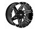 TW Offroad T4 Spin Gloss Black with Milled Spokes 6-Lug Wheel; 20x9; 0mm Offset (99-06 Silverado 1500)