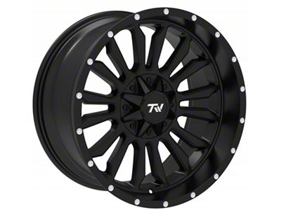 TW Offroad T6 Speed Gloss Black with Milled Spokes 6-Lug Wheel; 20x10; -12mm Offset (99-06 Silverado 1500)