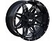 TW Offroad T2 Spider Gloss Black with Milled Spokes 6-Lug Wheel; 20x10; -12mm Offset (23-24 Canyon)